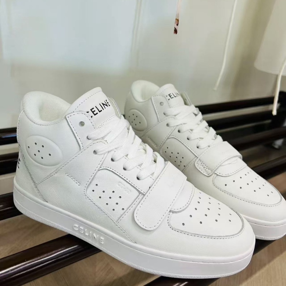 Celine White High-Top Sneakers